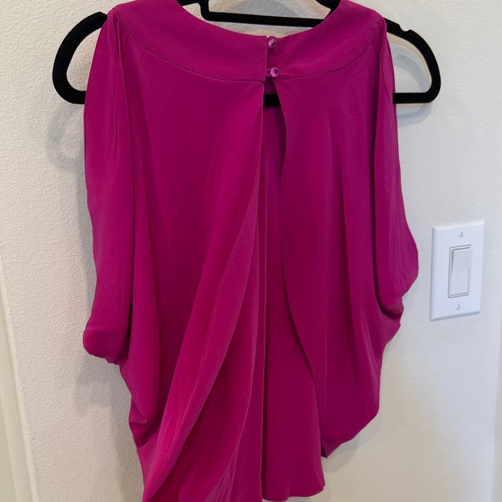 Elegant Pink Silk Women's Top